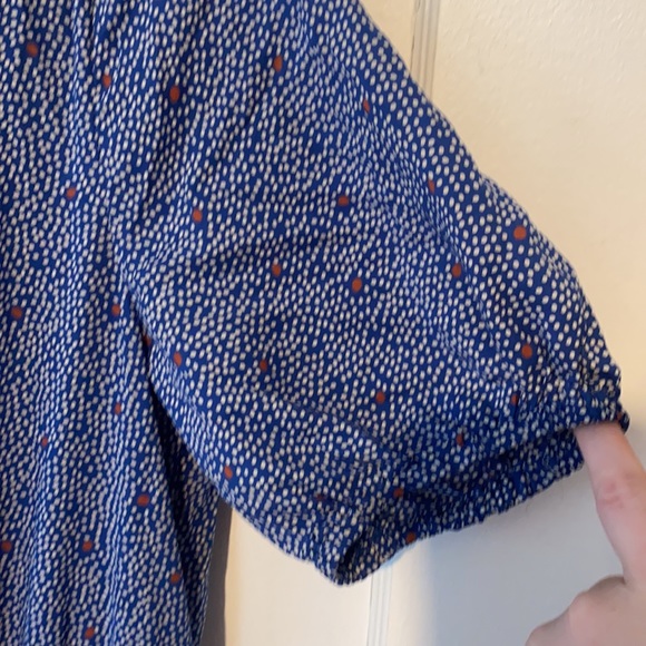 Lucky Brand polka dot wrap dress short sleeve - Picture 7 of 11